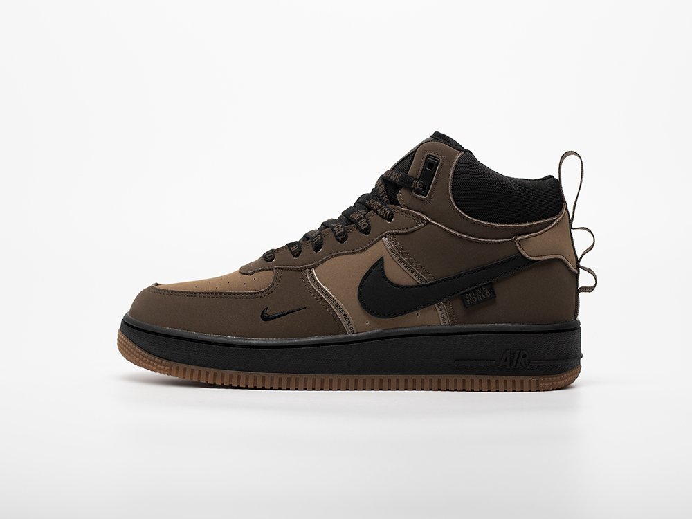 Nike Air Force 1 Mid коричневые кожа мужские (AR33239) - фото 1