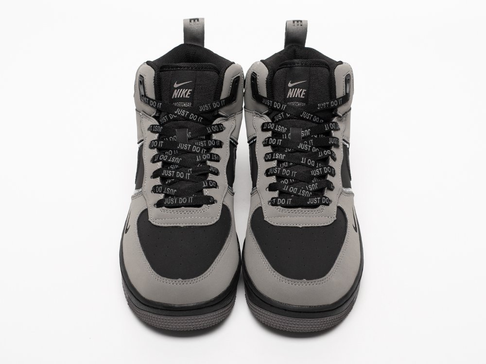 Nike Air Force 1 Mid серые кожа мужские (AR33240) - фото 6 Nike Air Force 1 Mid серые кожа мужские (AR33240) - фото 6