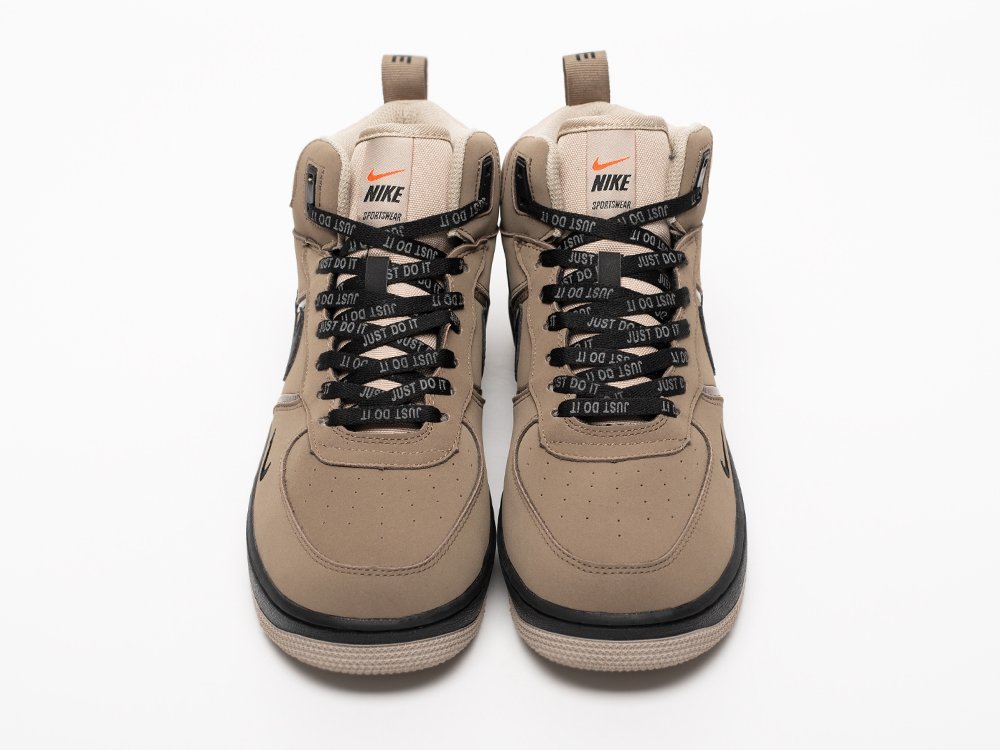 Nike Air Force 1 Mid бежевые кожа мужские (AR33241) - фото 6 Nike Air Force 1 Mid бежевые кожа мужские (AR33241) - фото 6