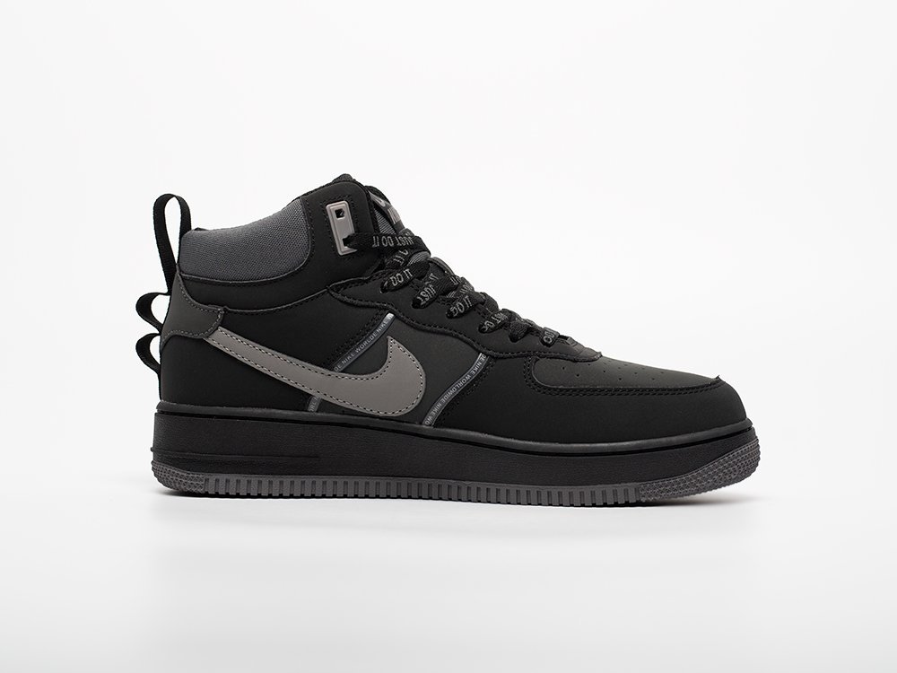 Nike Air Force 1 Mid черные кожа мужские (AR33242) - фото 3