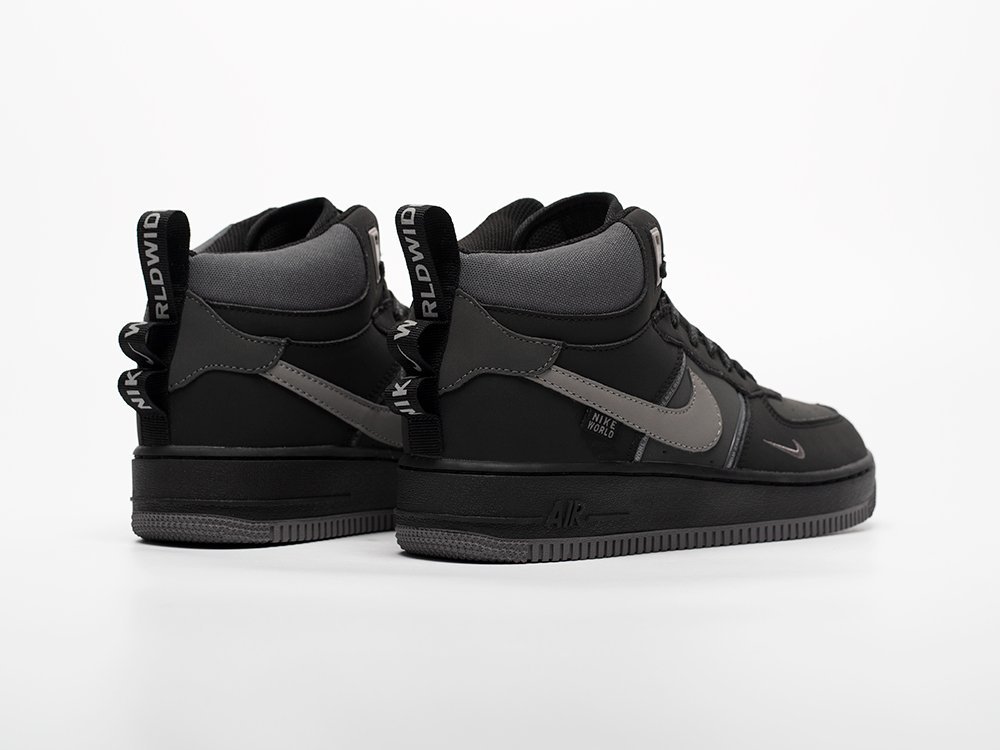 Nike Air Force 1 Mid черные кожа мужские (AR33242) - фото 4