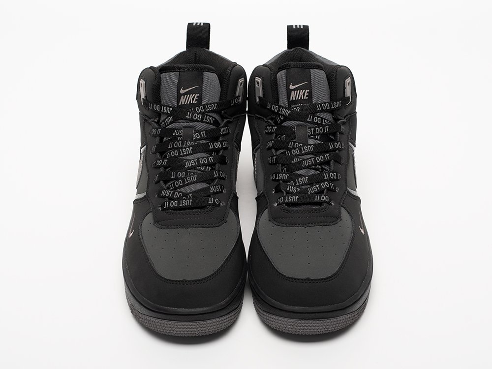 Nike Air Force 1 Mid черные кожа мужские (AR33242) - фото 6