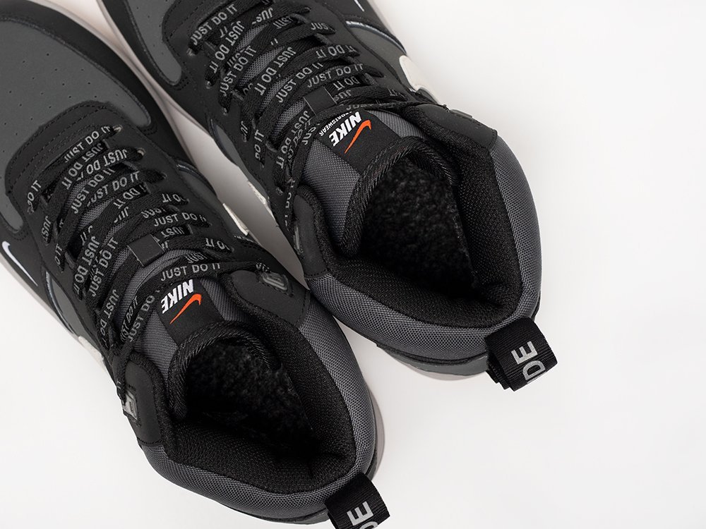 Nike Air Force 1 Mid черные кожа мужские (AR33244) - фото 8 Nike Air Force 1 Mid черные кожа мужские (AR33244) - фото 8