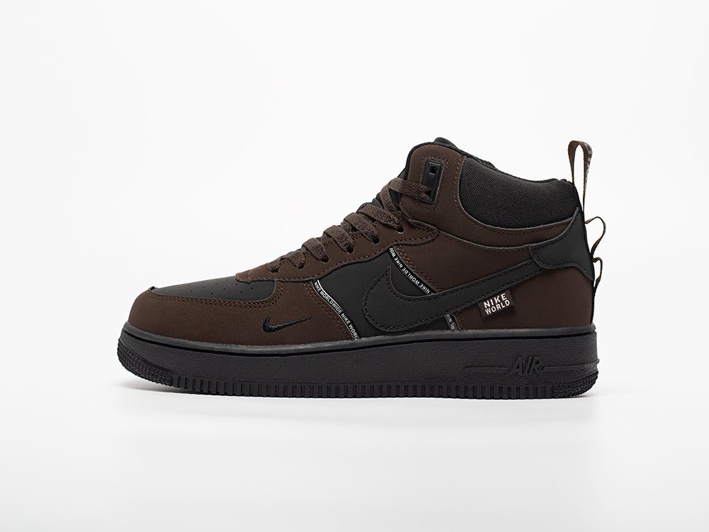 Nike Air Force 1 Mid коричневые кожа мужские (AR33245) - фото 1