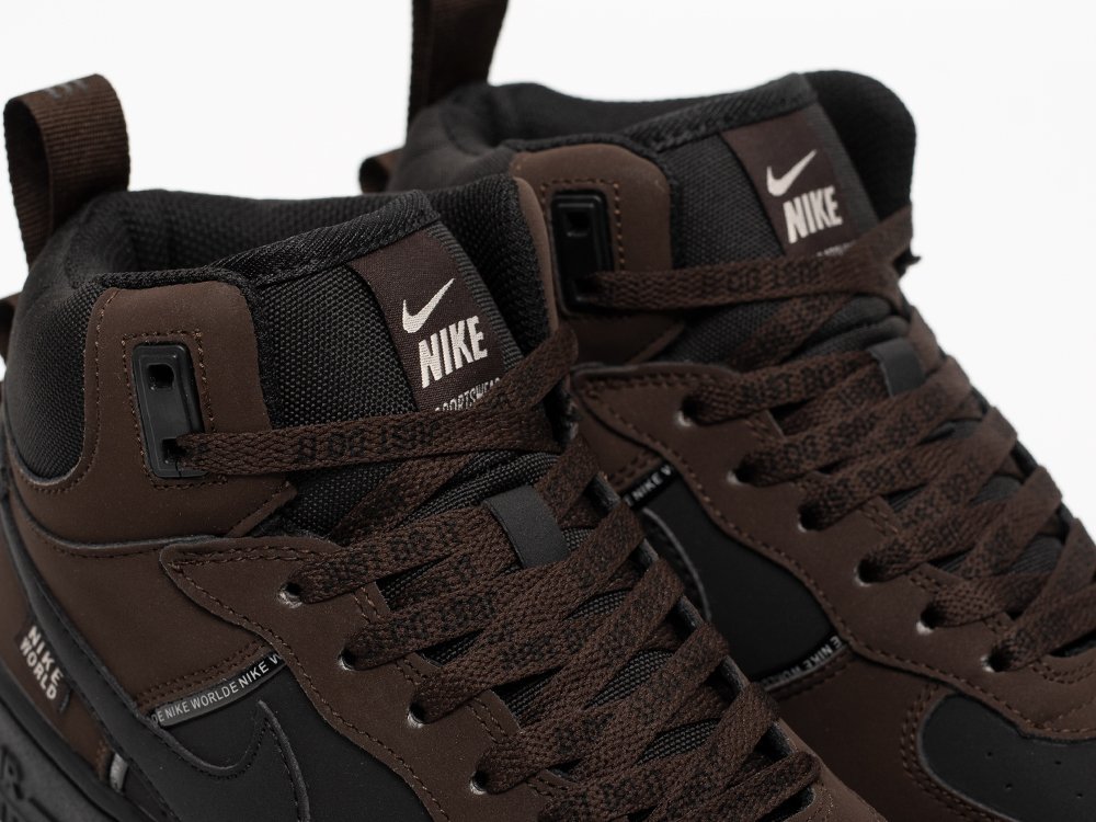 Nike Air Force 1 Mid коричневые кожа мужские (AR33245) - фото 7 Nike Air Force 1 Mid коричневые кожа мужские (AR33245) - фото 7