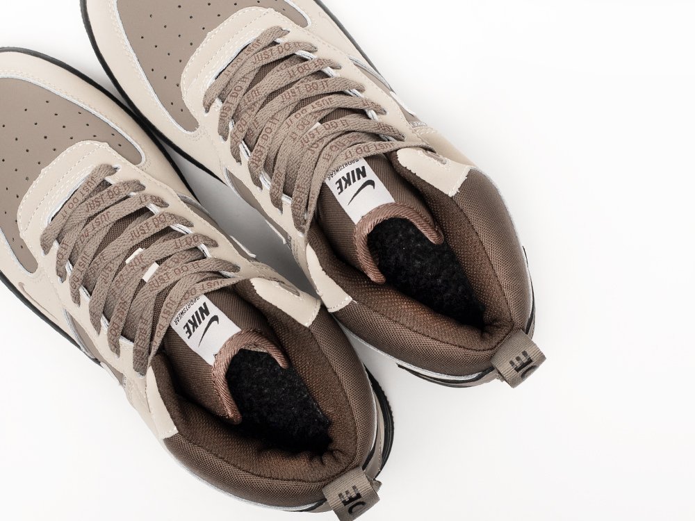 Nike Air Force 1 Mid бежевые кожа мужские (AR33246) - фото 8 Nike Air Force 1 Mid бежевые кожа мужские (AR33246) - фото 8