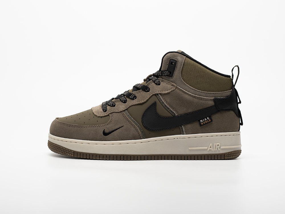 Nike Air Force 1 Mid коричневые кожа мужские (AR33252) - фото 1