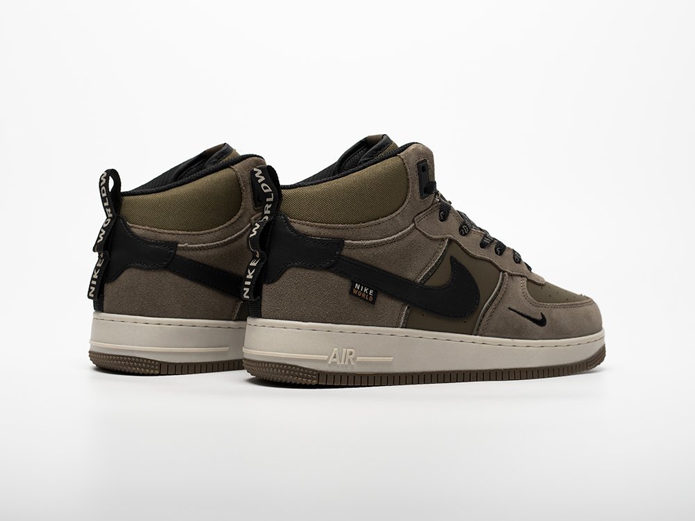 Nike Air Force 1 Mid коричневые кожа мужские (AR33252) - фото 4