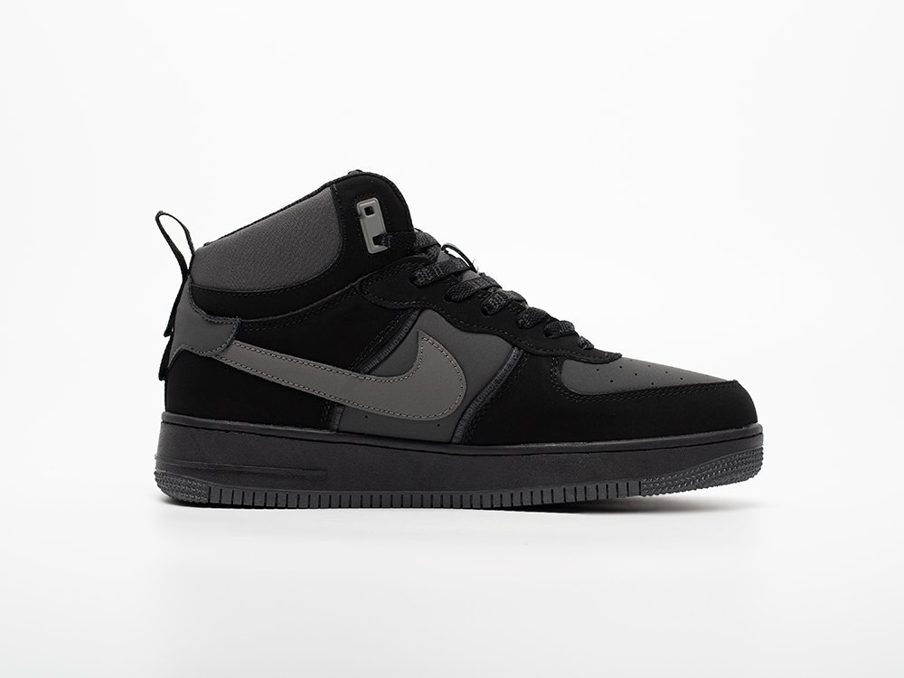 Nike Air Force 1 Mid черные кожа мужские (AR33253) - фото 3