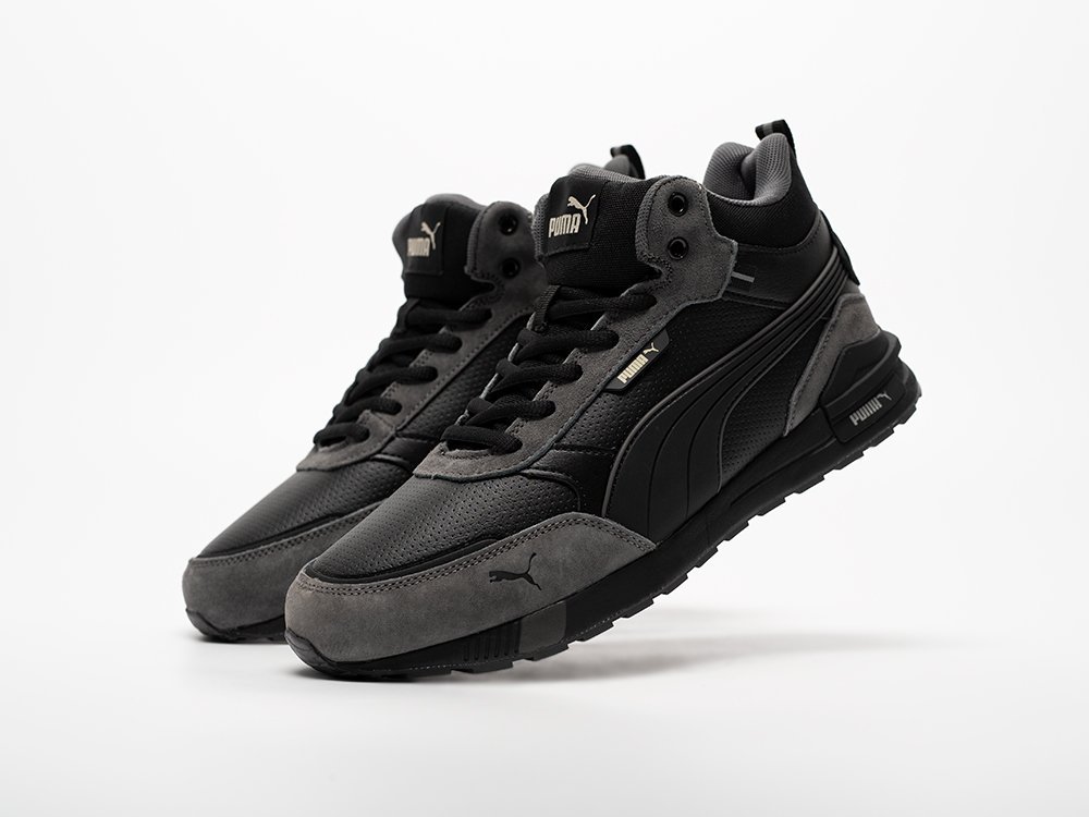 Puma Graviton Mid черные кожа мужские (AR33256) - фото 2 Puma Graviton Mid черные кожа мужские (AR33256) - фото 2