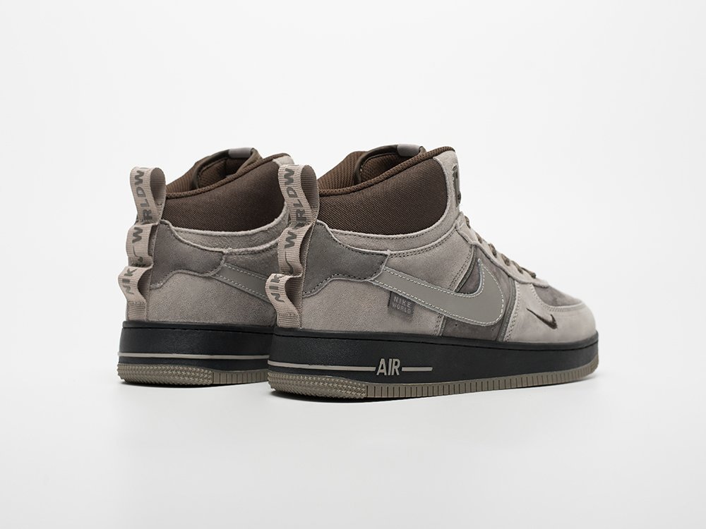 Nike Air Force 1 Mid серые замша мужские (AR33278) - фото 3 Nike Air Force 1 Mid серые замша мужские (AR33278) - фото 3