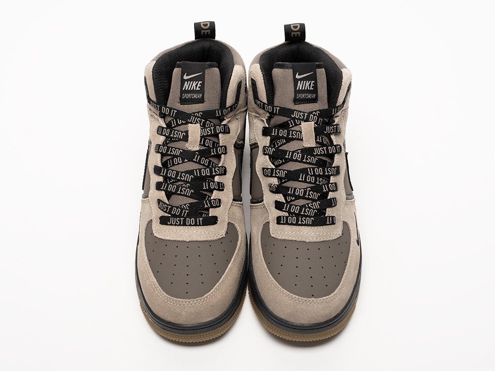 Nike Air Force 1 Mid бежевые замша мужские (AR33279) - фото 6 Nike Air Force 1 Mid бежевые замша мужские (AR33279) - фото 6
