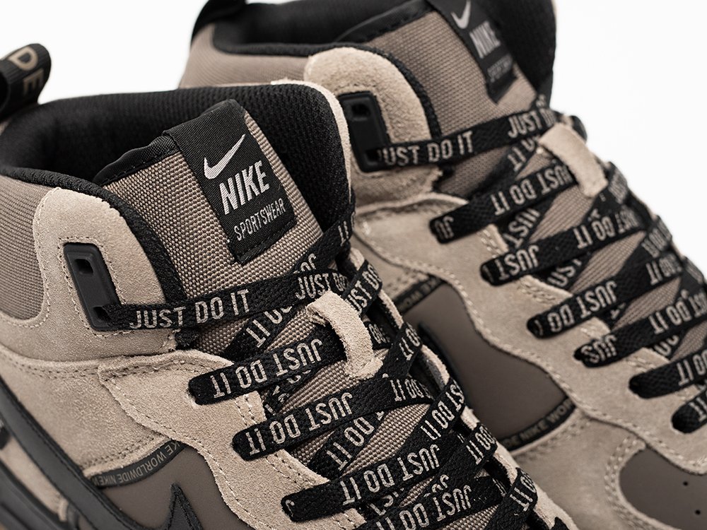 Nike Air Force 1 Mid бежевые замша мужские (AR33279) - фото 7 Nike Air Force 1 Mid бежевые замша мужские (AR33279) - фото 7