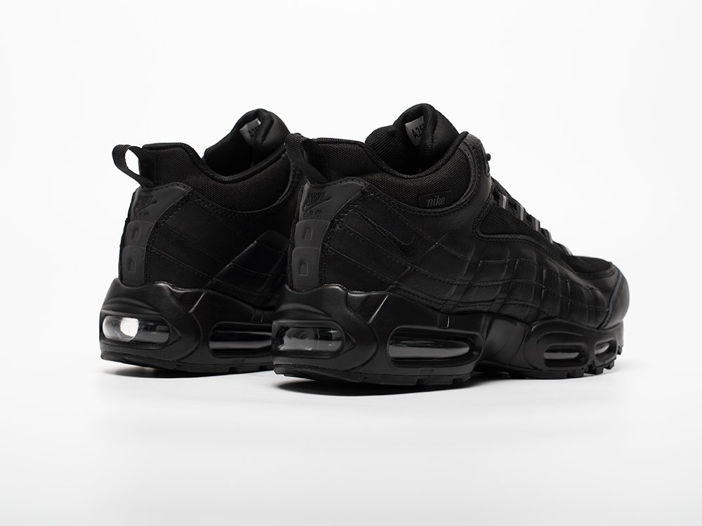 Nike air max 95 leather trainers in triple black hotsell