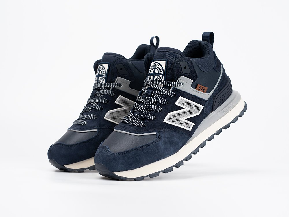 New Balance 574 Mid x Stone Island WMNS синие замша женские (AR33331) - фото 2 New Balance 574 Mid x Stone Island WMNS синие замша женские (AR33331) - фото 2