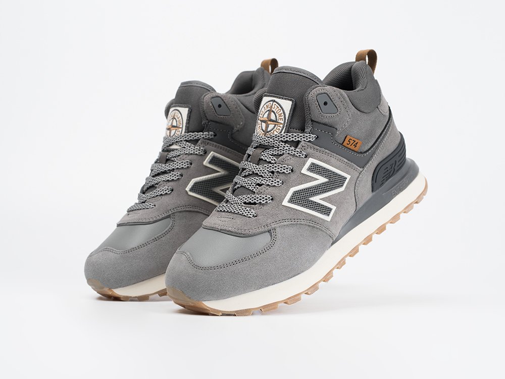 New Balance Stone Island x 574 Mid WMNS серые замша женские (AR33374) - фото 2 New Balance Stone Island x 574 Mid WMNS серые замша женские (AR33374) - фото 2