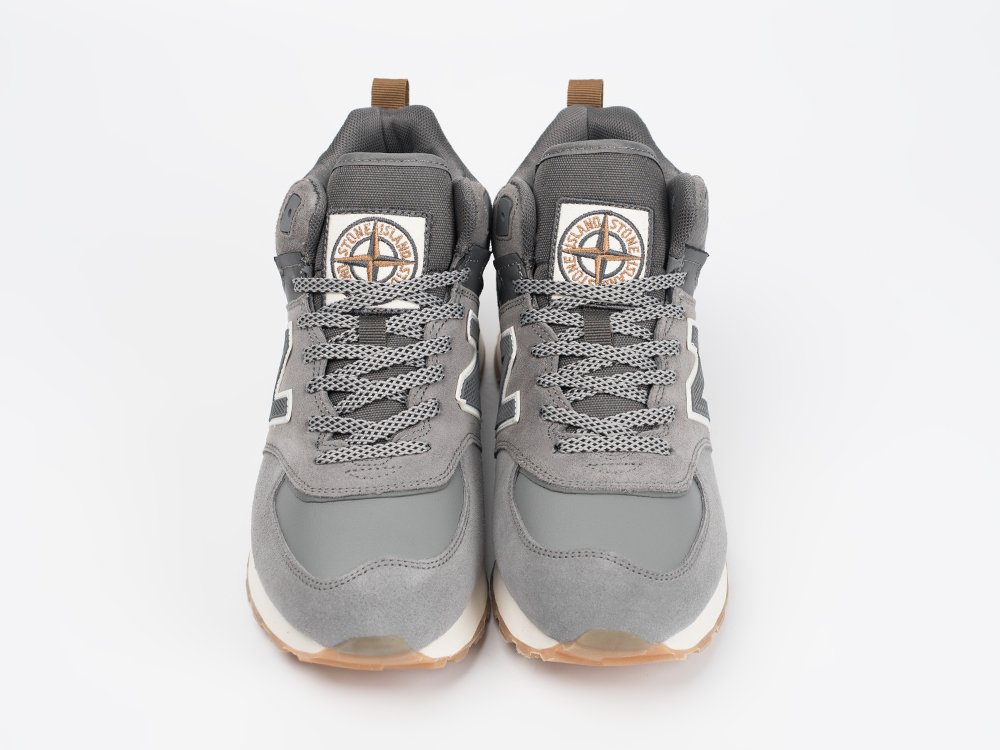 New Balance Stone Island x 574 Mid WMNS серые замша женские (AR33374) - фото 4