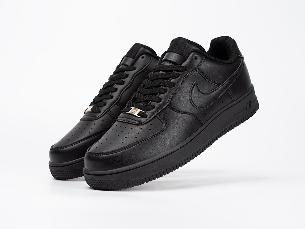 Nike Air Force 1 Low черные кожа мужские (AR33425) - фото 2