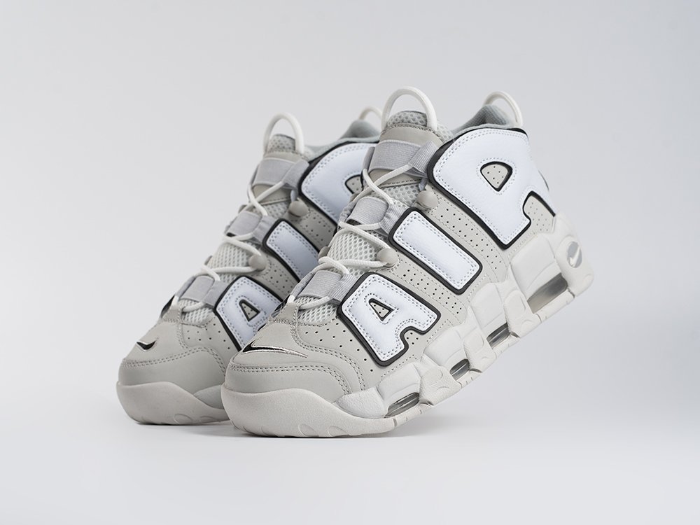 Nike Air More Uptempo серые кожа мужские (AR33570) - фото 2 Nike Air More Uptempo серые кожа мужские (AR33570) - фото 2