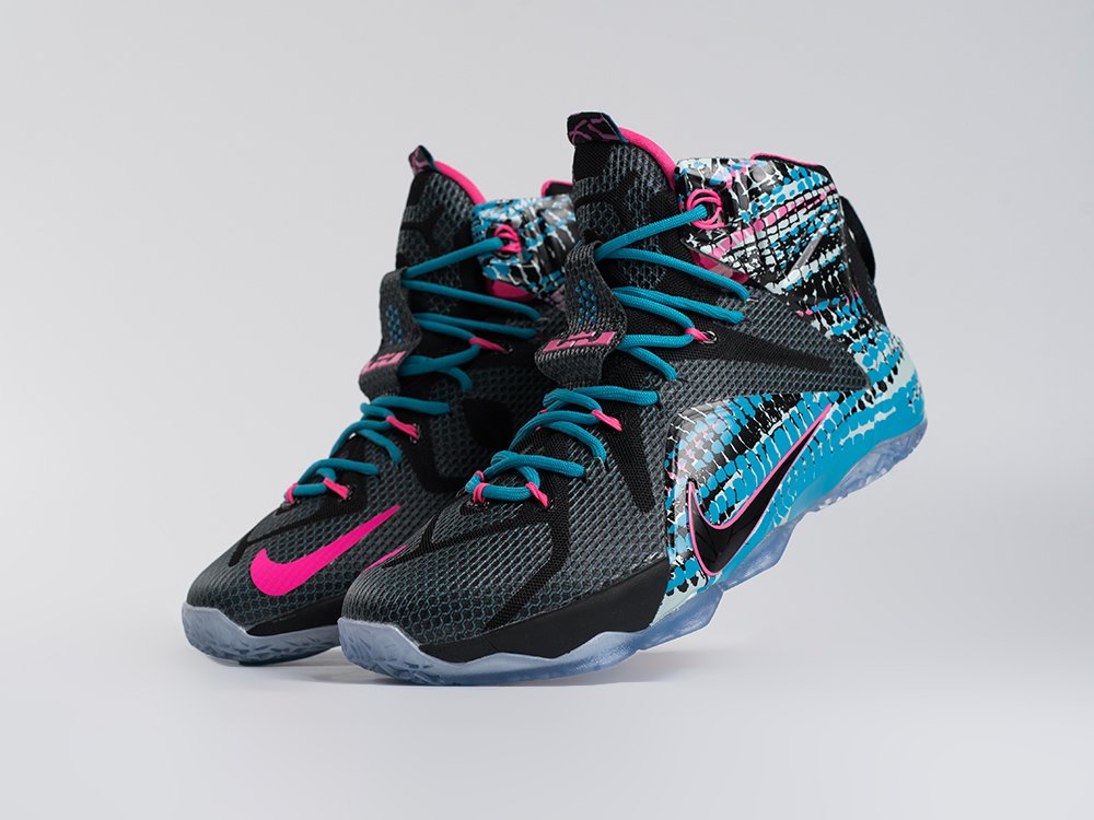 Nike Lebron 12 Chromosomes синие текстиль мужские (AR33612) - фото 2