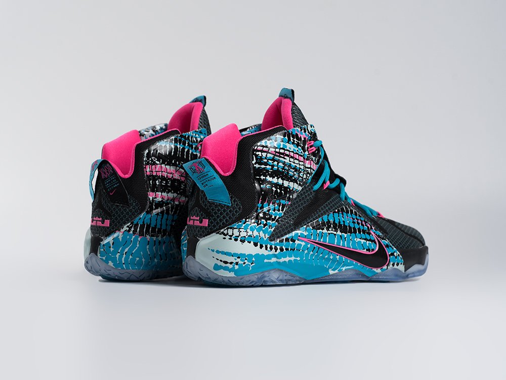 Nike Lebron 12 Chromosomes синие текстиль мужские (AR33612) - фото 3