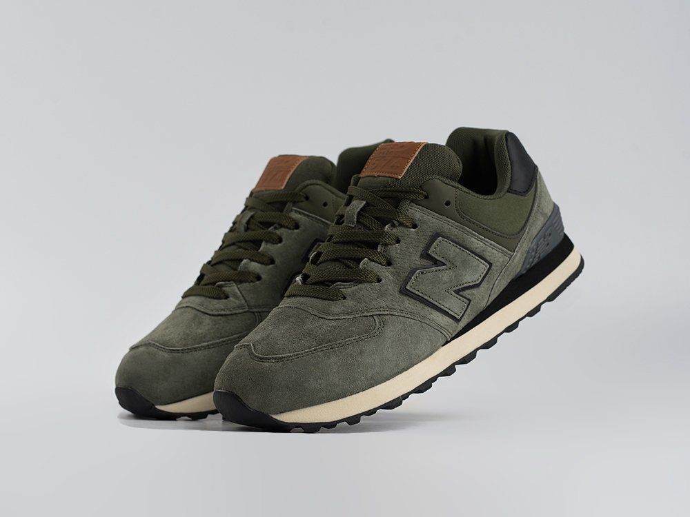 New Balance 574 зеленые замша мужские (AR34018) - фото 2 New Balance 574 зеленые замша мужские (AR34018) - фото 2