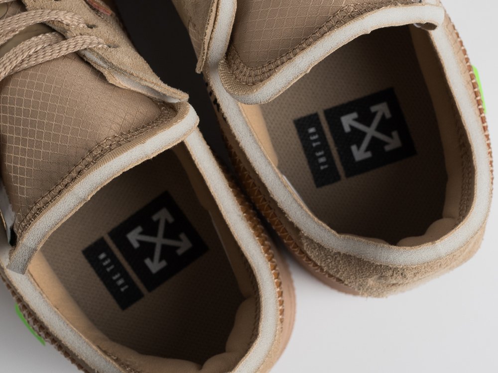Nike Air Force 1 Low x OFF-White коричневые текстиль мужские (AR34098) - фото 5 Nike Air Force 1 Low x OFF-White коричневые текстиль мужские (AR34098) - фото 5