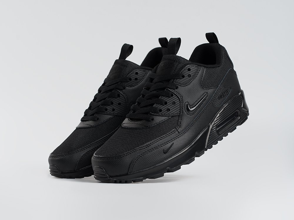 Nike Air Max 90 черные кожа мужские (AR34111) - фото 2 Nike Air Max 90 черные кожа мужские (AR34111) - фото 2