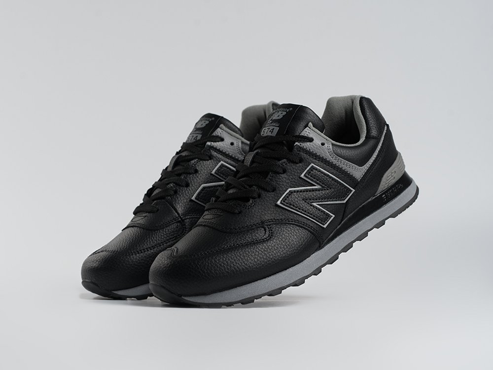 New Balance 574 черные кожа мужские (AR34151) - фото 2 New Balance 574 черные кожа мужские (AR34151) - фото 2