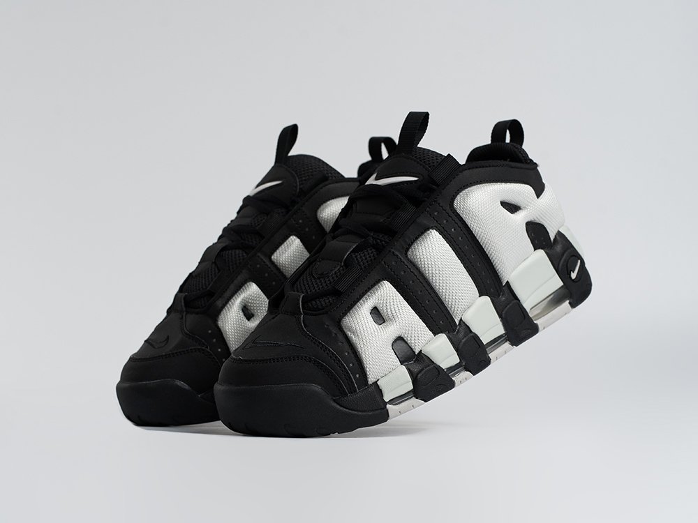 Nike Air More Uptempo Low черные кожа мужские (AR34284) - фото 2