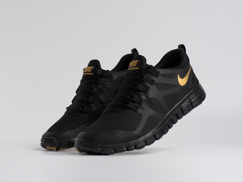 Nike Free 3.0 V3 черные текстиль мужские (AR34308) - фото 2 Nike Free 3.0 V3 черные текстиль мужские (AR34308) - фото 2