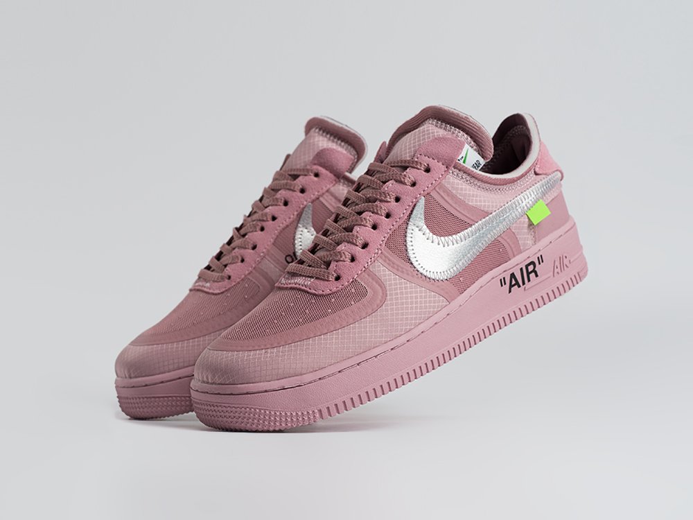 Nike Air Force 1 Low x OFF-White розовые текстиль мужские (AR34327) - фото 2 Nike Air Force 1 Low x OFF-White розовые текстиль мужские (AR34327) - фото 2