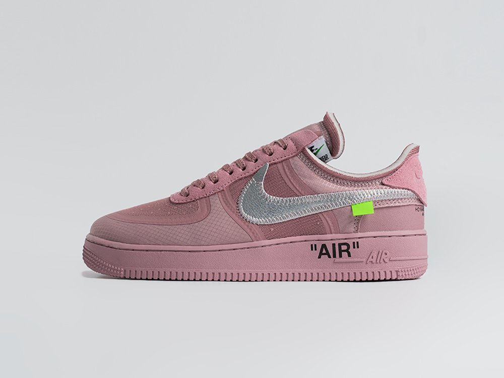 Nike Air Force 1 Low x OFF-White розовые текстиль мужские (AR34327) - фото 1 Nike Air Force 1 Low x OFF-White розовые текстиль мужские (AR34327) - фото 1