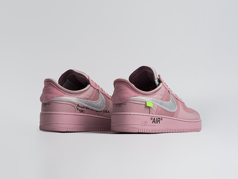 Nike Air Force 1 Low x OFF-White розовые текстиль мужские (AR34327) - фото 3 Nike Air Force 1 Low x OFF-White розовые текстиль мужские (AR34327) - фото 3