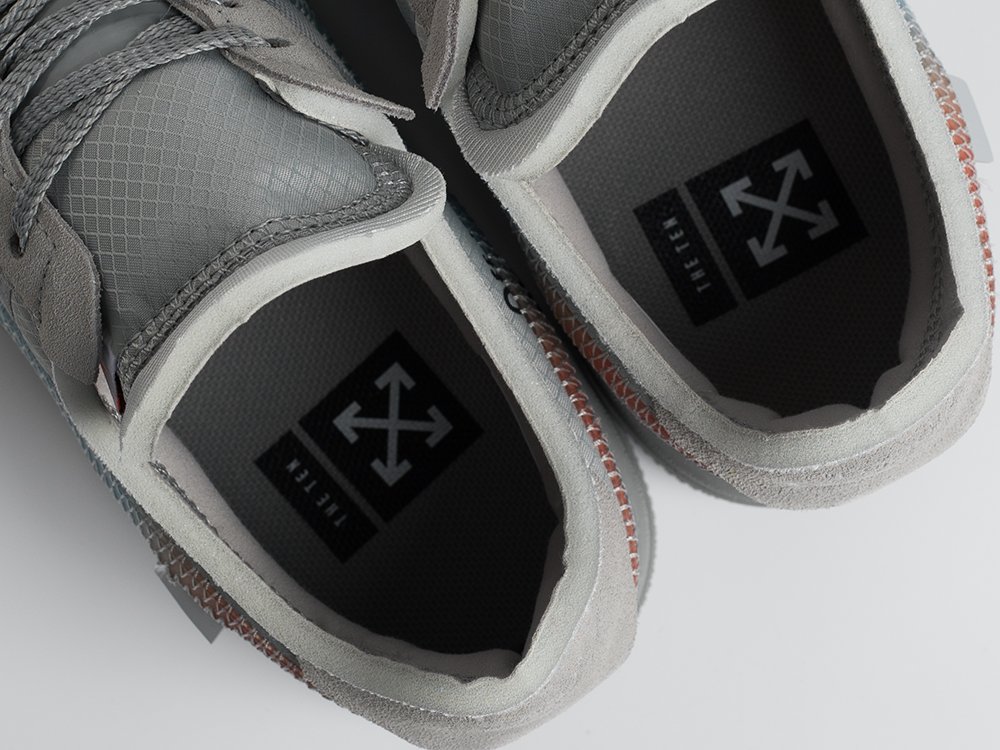 Nike Air Force 1 Low x OFF-White серые текстиль мужские (AR34328) - фото 5