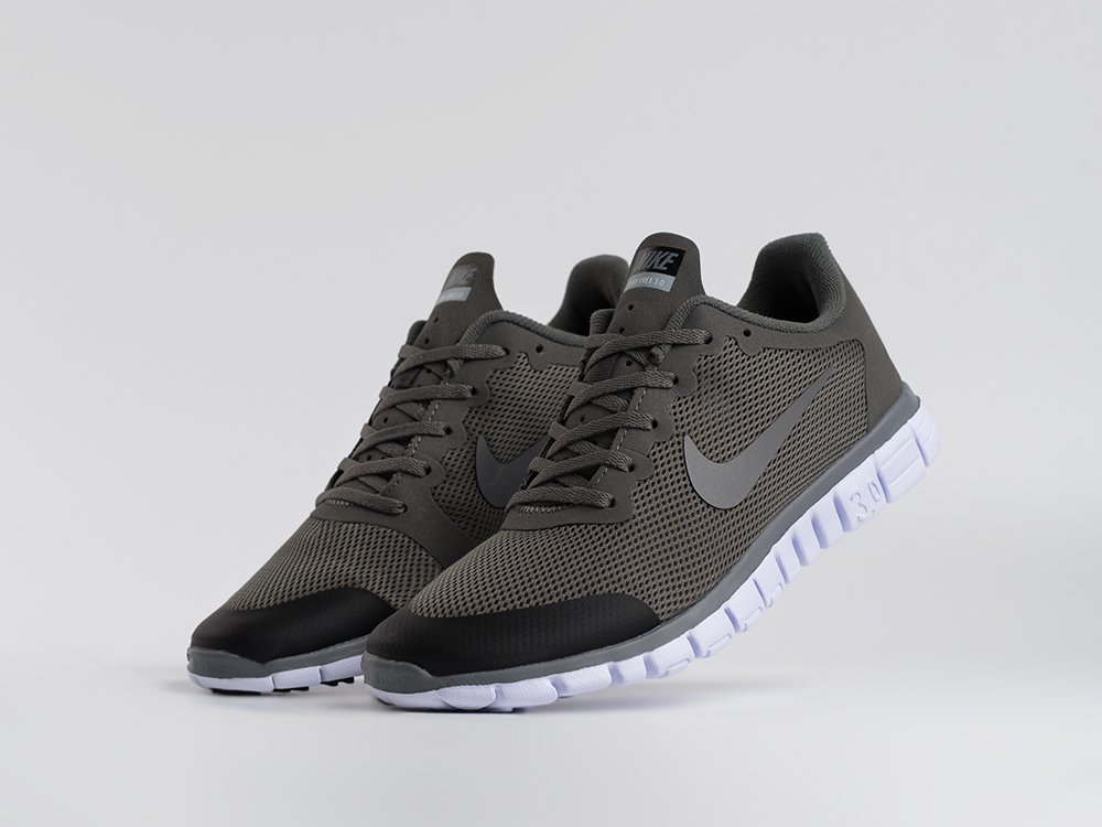 Nike Free 3.0 V2 серые текстиль мужские (AR34395) - фото 2