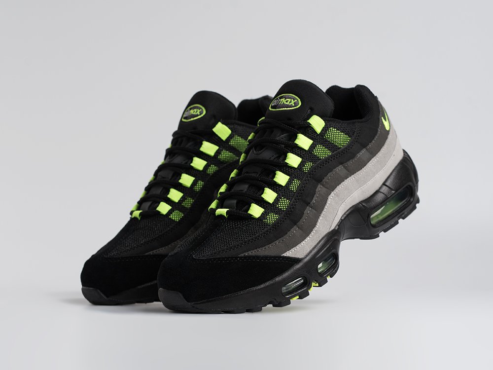 Nike Air Max 95 черные кожа мужские (AR34453) - фото 2 Nike Air Max 95 черные кожа мужские (AR34453) - фото 2
