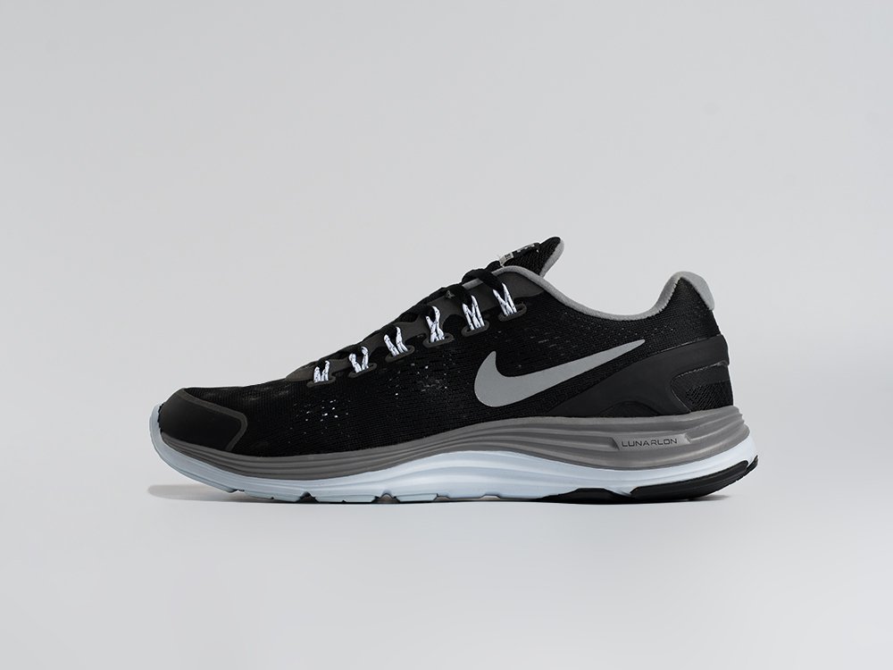 Nike LunarGlide 4 черные текстиль мужские (AR34458) - фото 1 Nike LunarGlide 4 черные текстиль мужские (AR34458) - фото 1