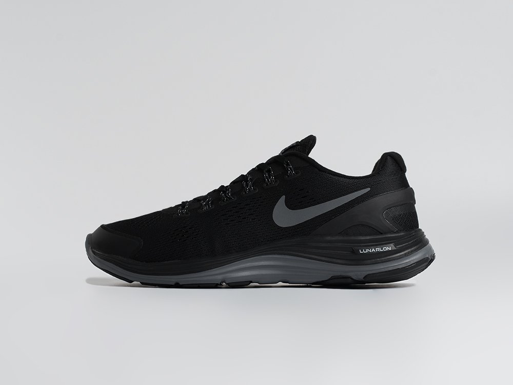 Nike LunarGlide 4 черные текстиль мужские (AR34459) - фото 1 Nike LunarGlide 4 черные текстиль мужские (AR34459) - фото 1