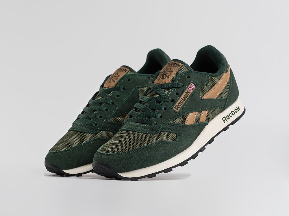 Reebok Classic Leather Utility зеленые замша мужские (AR34686) - фото 2