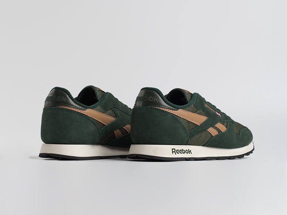 Reebok Classic Leather Utility зеленые замша мужские (AR34686) - фото 3