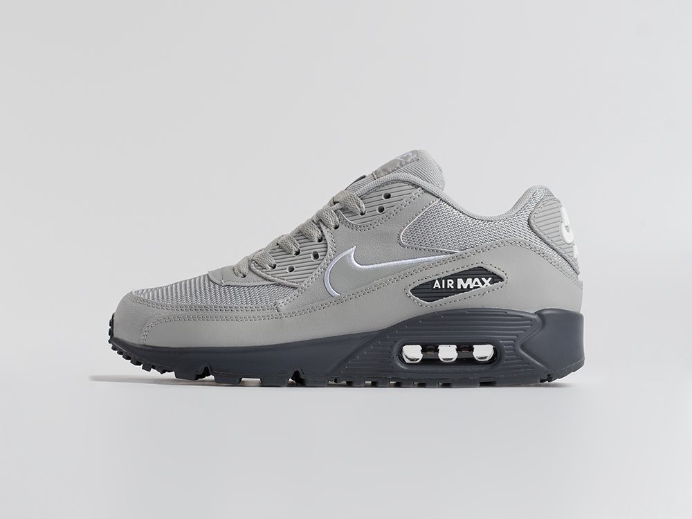 Nike Air Max 90 серые кожа мужские (AR34690) - фото 1