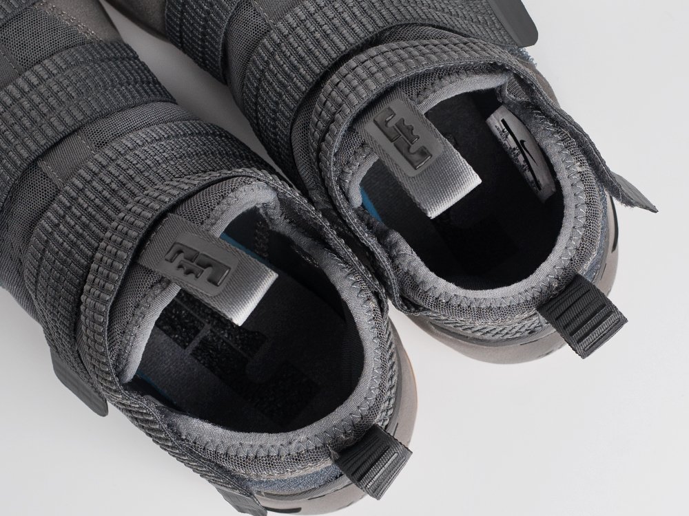 Nike Lebron Soldier 11 Dark Grey серые текстиль мужские (AR34698) - фото 5