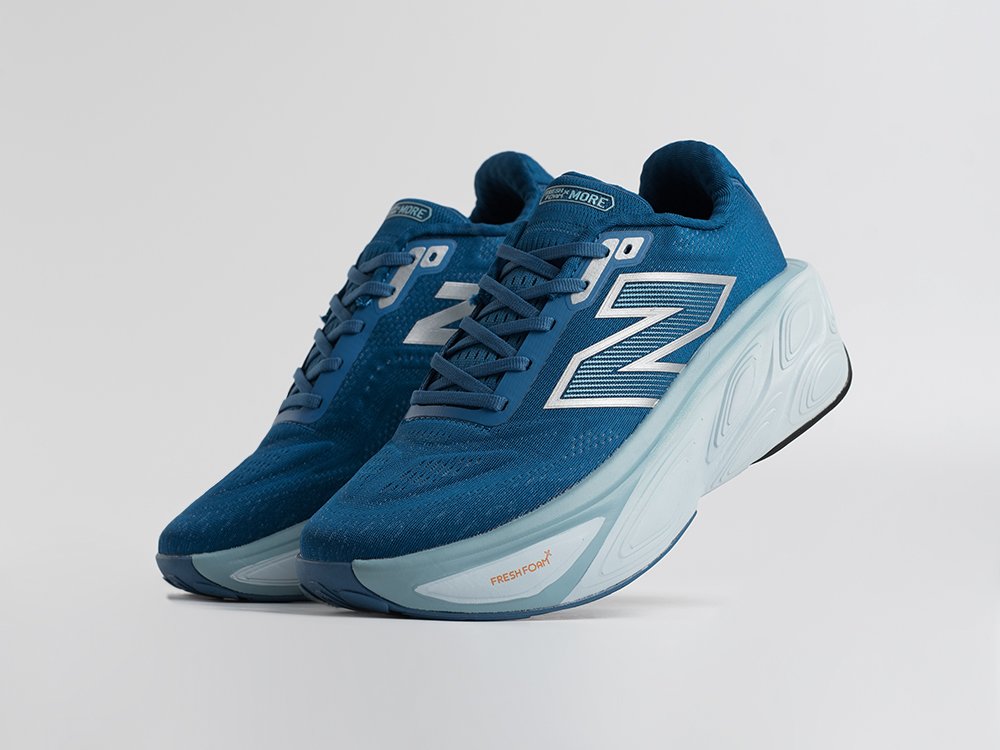 New Balance Fresh Foam X More Trail v5 синие текстиль мужские (AR34699) - фото 2