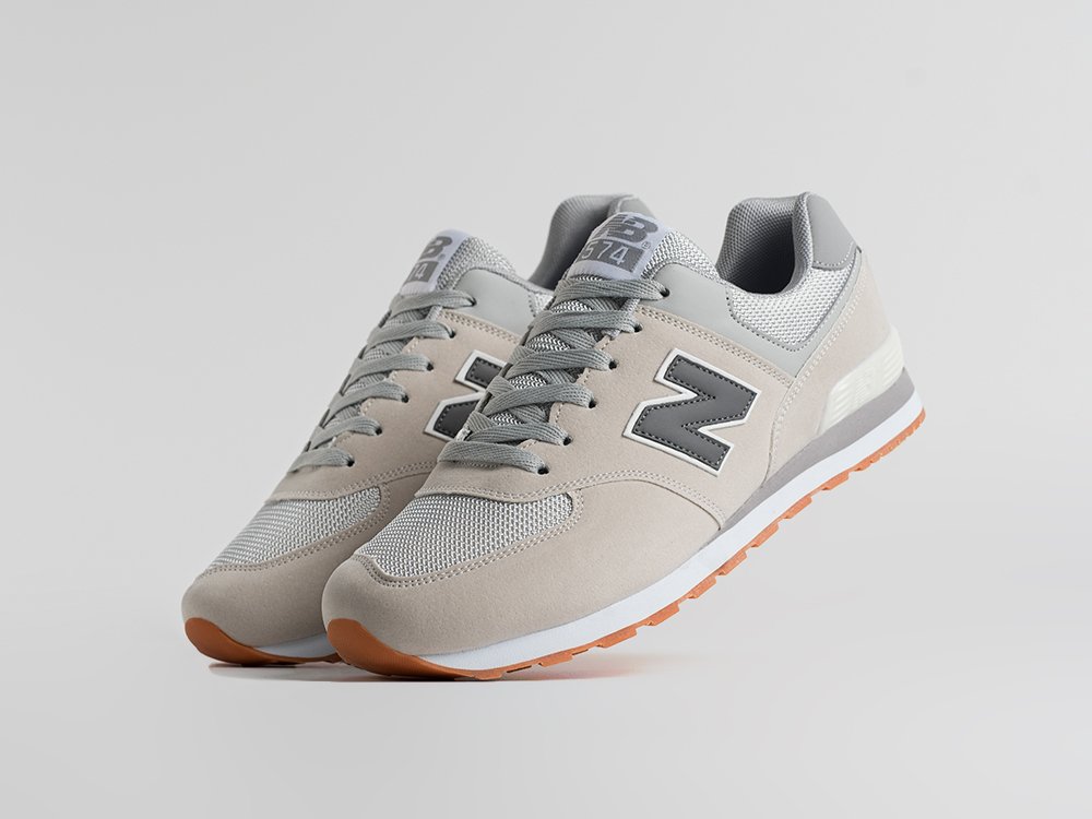 New Balance 574 бежевые замша мужские (AR34789) - фото 2 New Balance 574 бежевые замша мужские (AR34789) - фото 2
