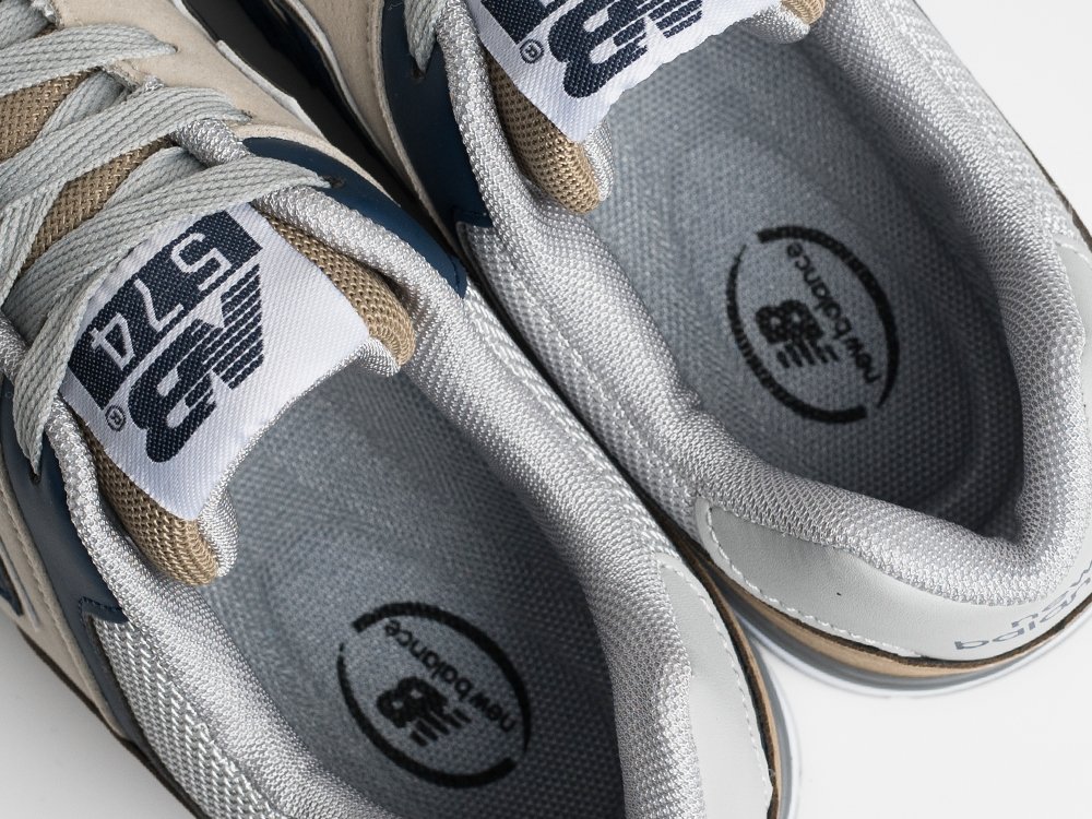New Balance 574 бежевые замша мужские (AR34790) - фото 5