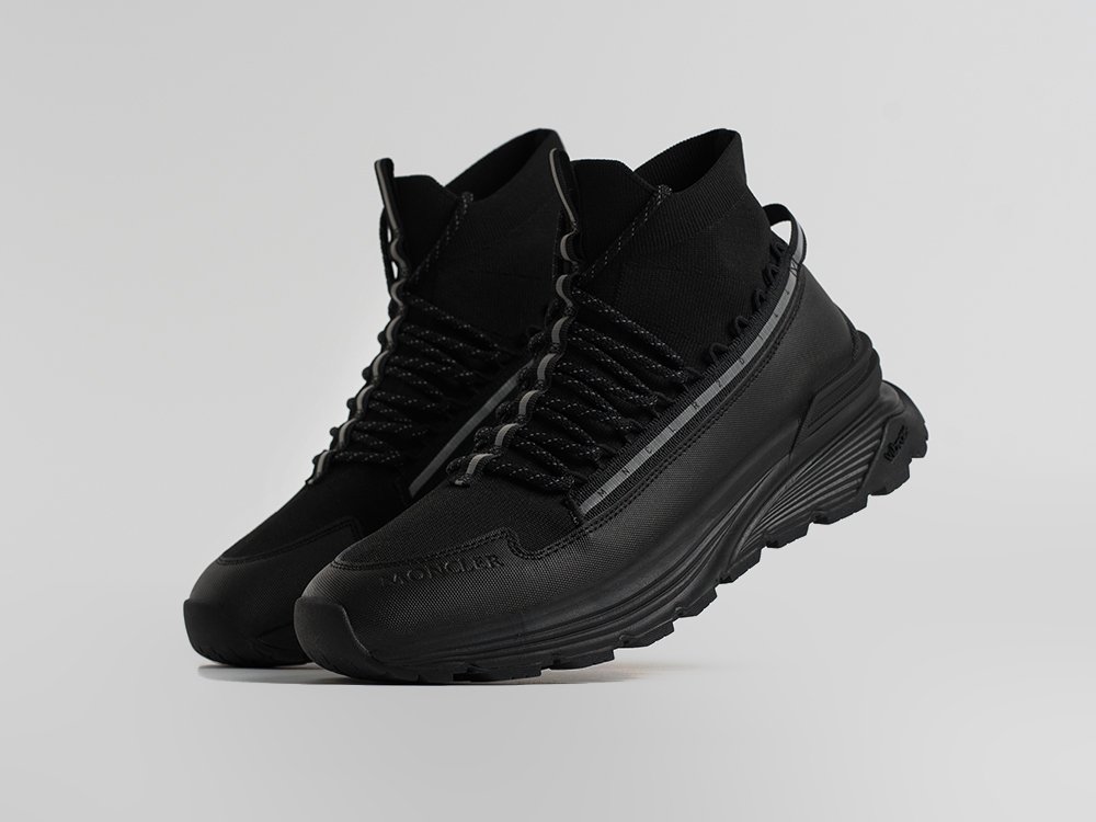 Moncler Monte Runner High черные текстиль мужские (AR34799) - фото 2 Moncler Monte Runner High черные текстиль мужские (AR34799) - фото 2