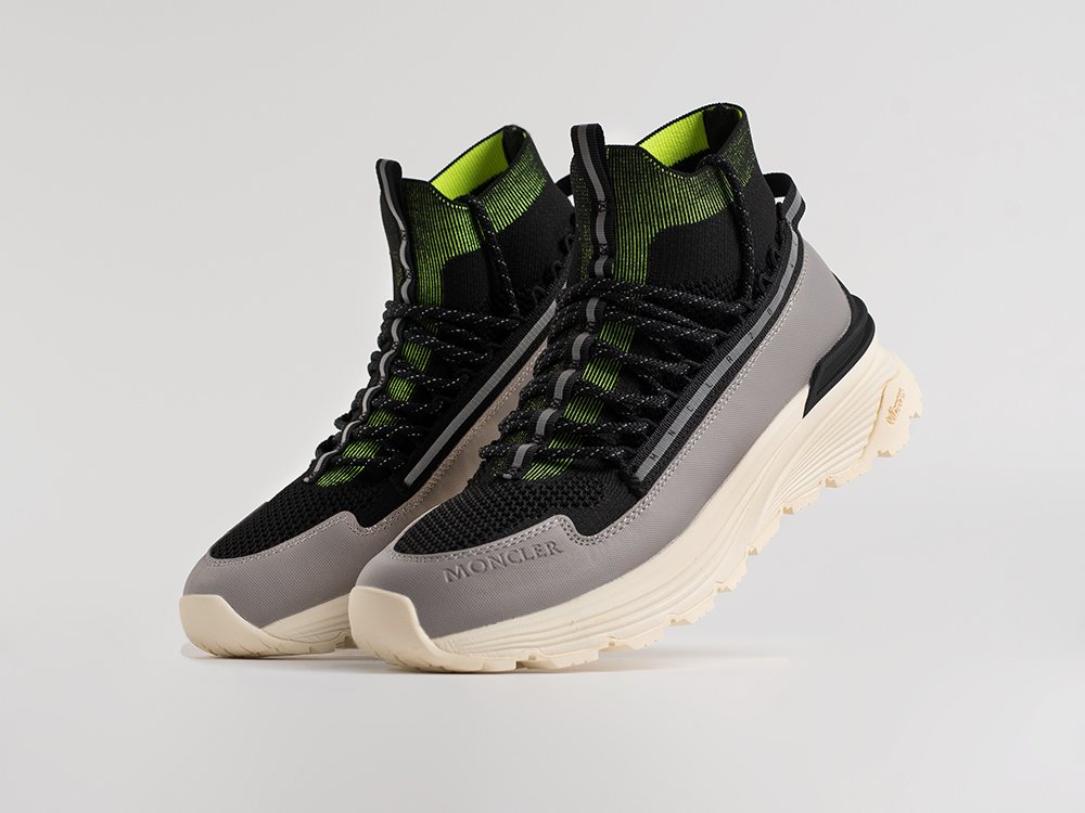Moncler Monte Runner High серые текстиль мужские (AR34801) - фото 2