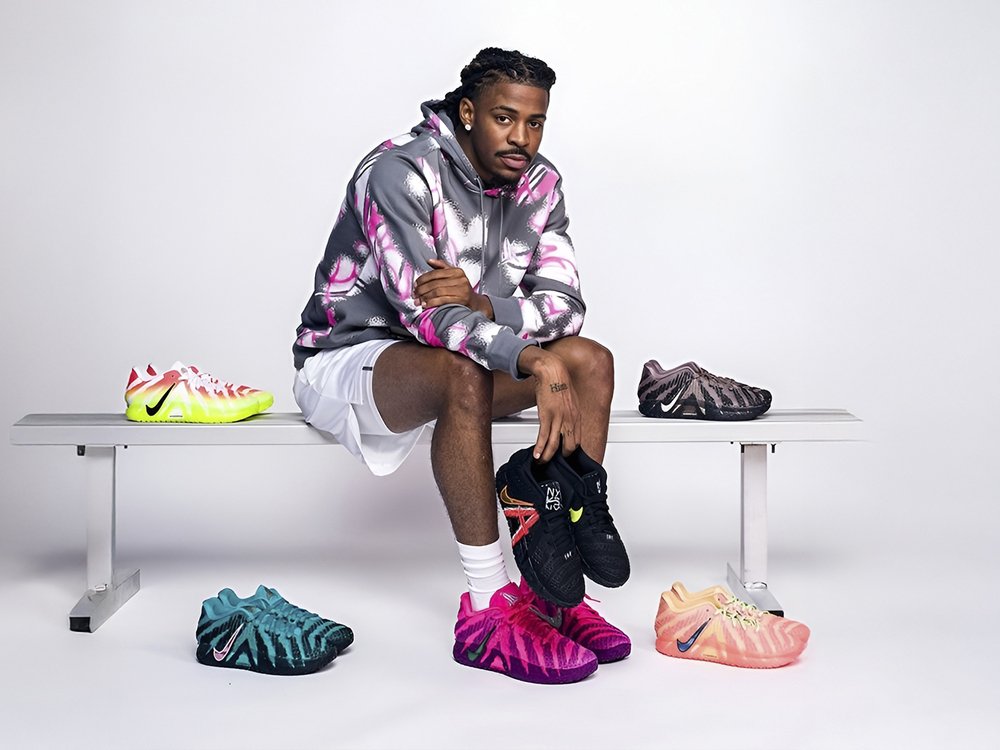 Nike Ja 3 Grizzlies голубые текстиль мужские (AR34804) - фото 7 Nike Ja 3 Grizzlies голубые текстиль мужские (AR34804) - фото 7