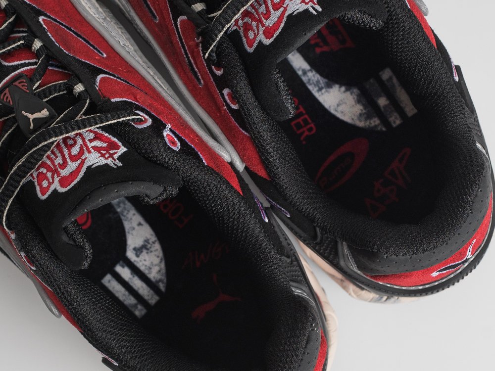 Puma Inhale OG x ASAP Rocky Distressed Black красные замша мужские (AR34809) - фото 5